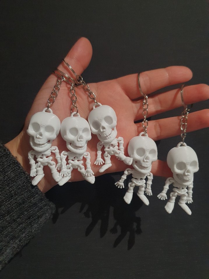 Beyaz Kafatası Anahtarlık - Gotik Stil - Görsel 3