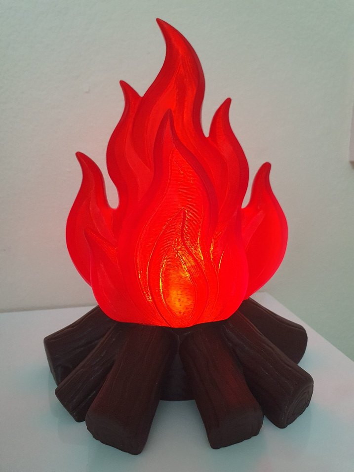 Kamp Ateşi Şeklinde Kırmızı Dekoratif Mum gece lambası - Görsel 2