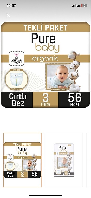 Diğer Pure baby bebek bezi