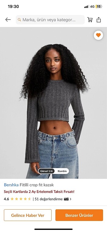 bershka crop kazak