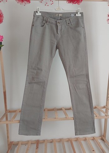 Bej Regular Fit Kadın Denim Pantolon