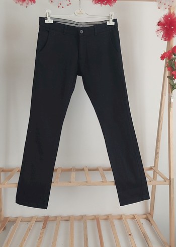 l Beden siyah Renk Siyah Erkek Regular Fit Denim Pantolon