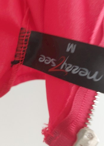 m Beden pembe Renk Pembe Zincir Detaylı Mini Büstiyer