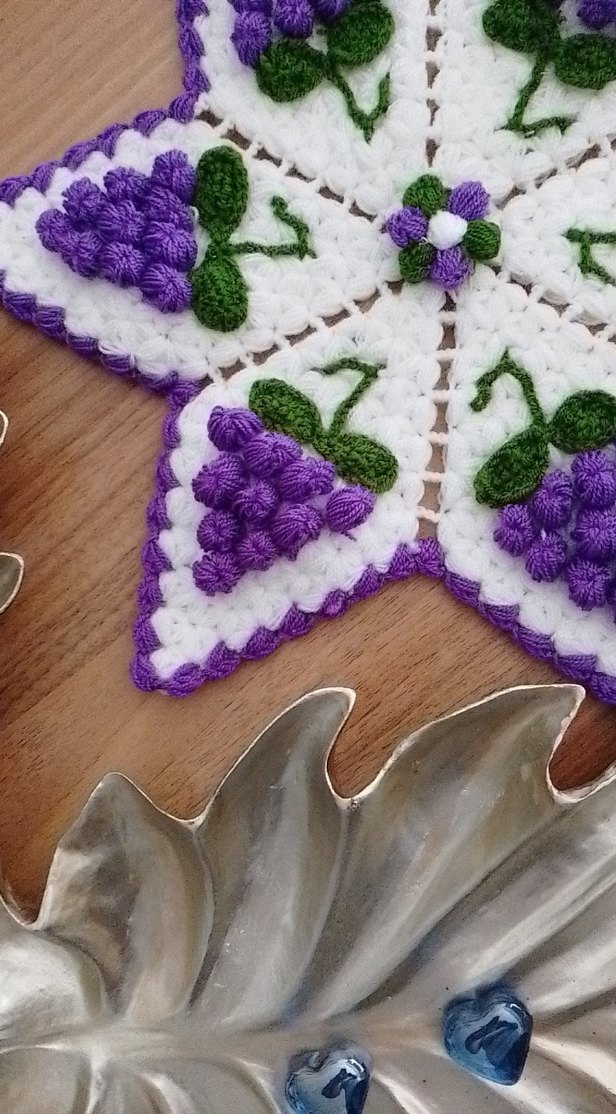 Mor Üzüm Motifli banyo lifi - Görsel 3