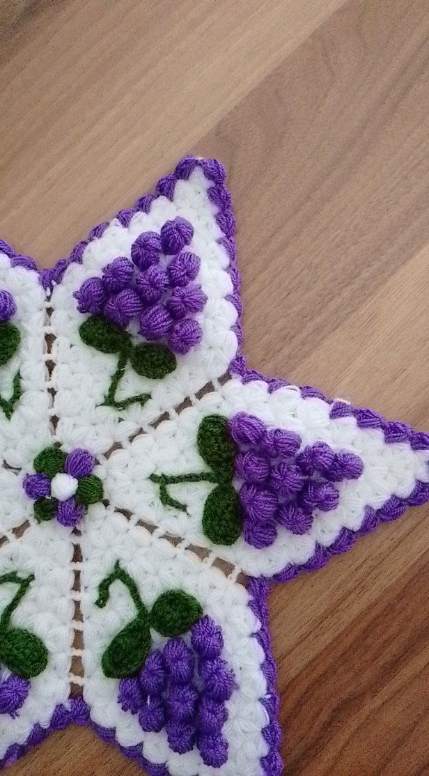 Mor Üzüm Motifli banyo lifi - Görsel 2