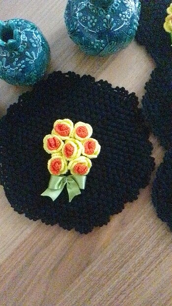 Katmer güllü ikili banyo lifi takımı. - Görsel 2