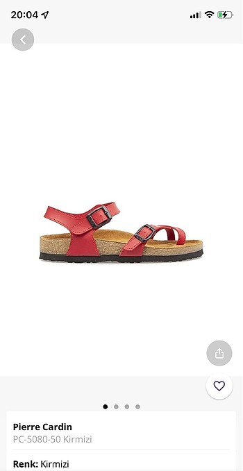 Pierre Cardin Kırmızı Sandalet son fiyat