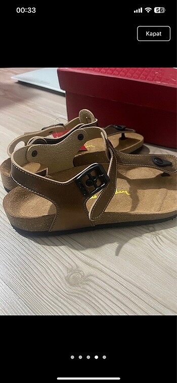 39 Beden kahverengi Renk Pierre cardin sandalet