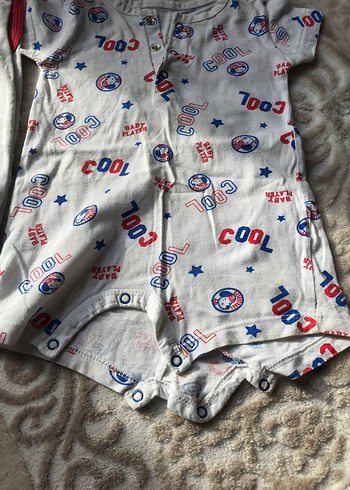 Bebek Erkek Kısa Kollu Pamuklu Body - Görsel 6