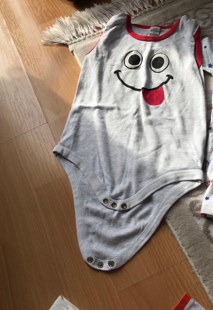 Bebek Erkek Kısa Kollu Pamuklu Body - Görsel 5