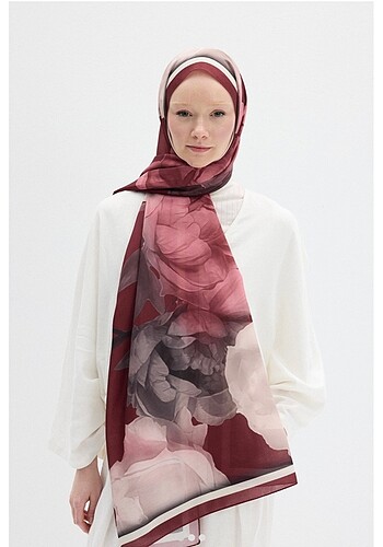 Lotus bordo şal