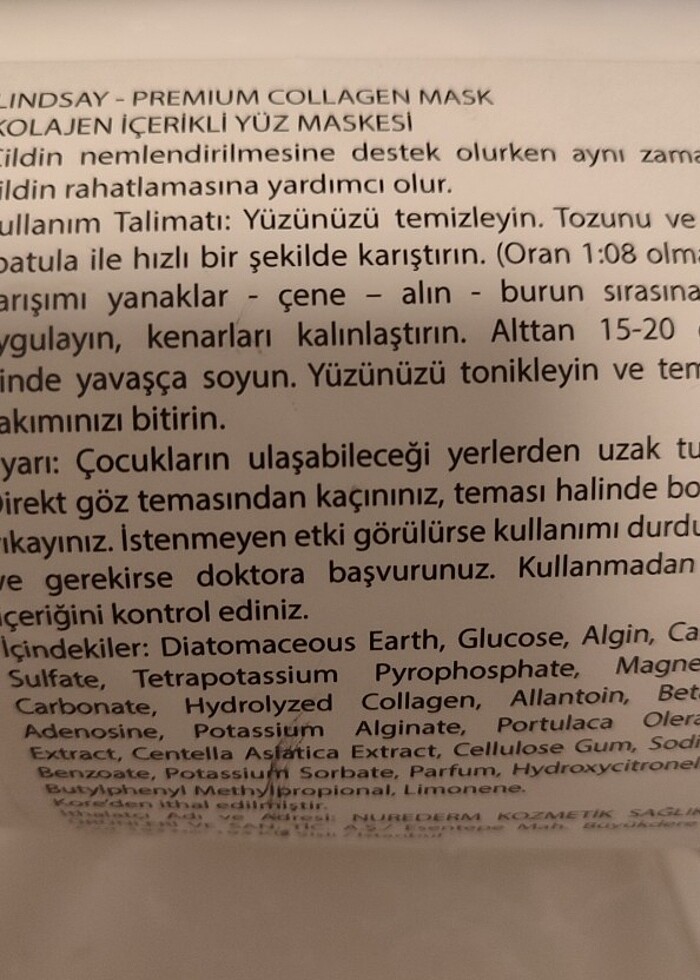 Nurederm Collagen Maske - Görsel 2
