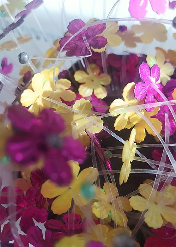 pullu vazolu çiçek el emeği - Görsel 2