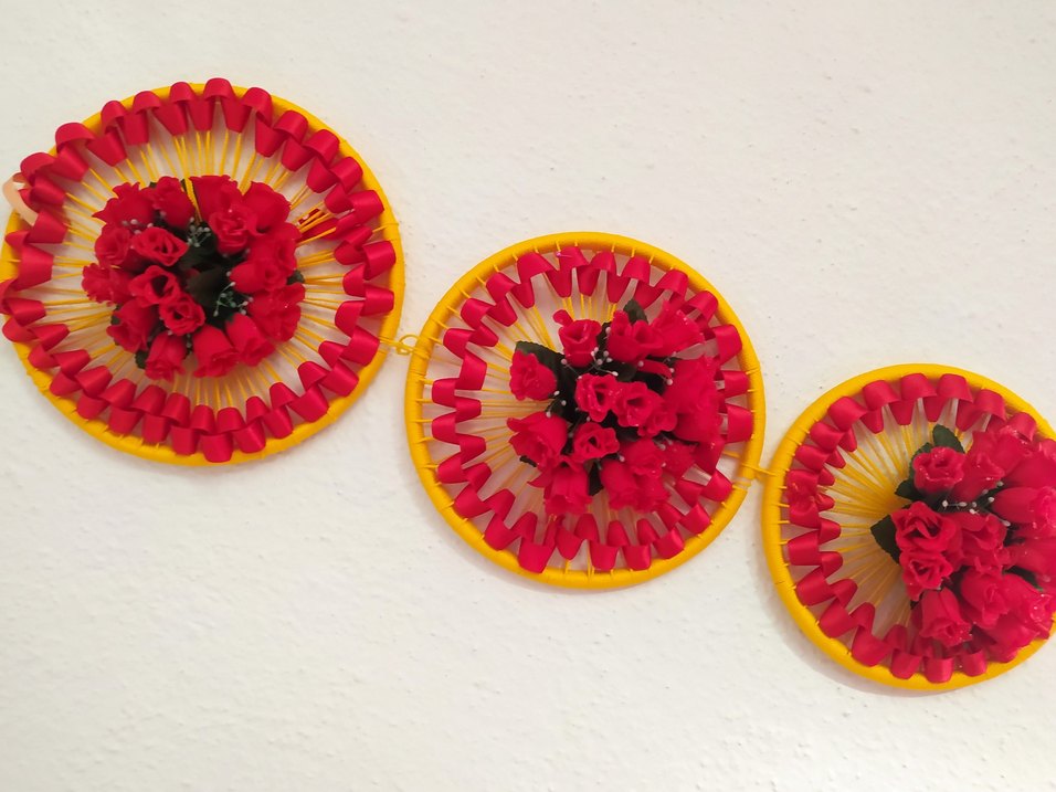 Kırmızı Çiçekli Duvar Dekoru - Görsel 2