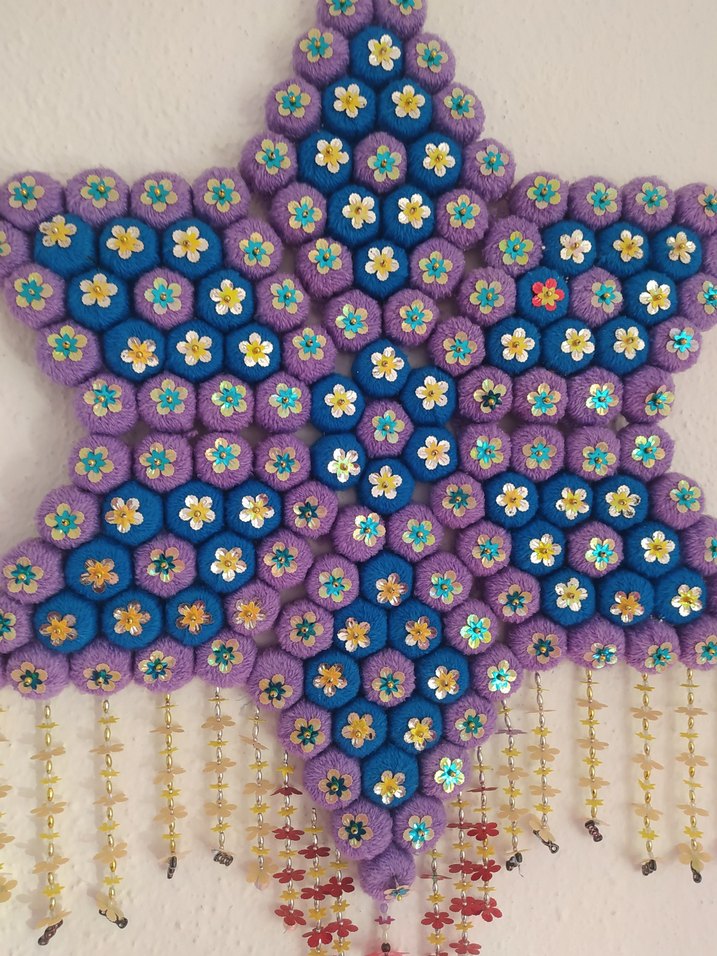 Çiçek Desenli Geleneksel El Sanatı duvar süsü - Görsel 3