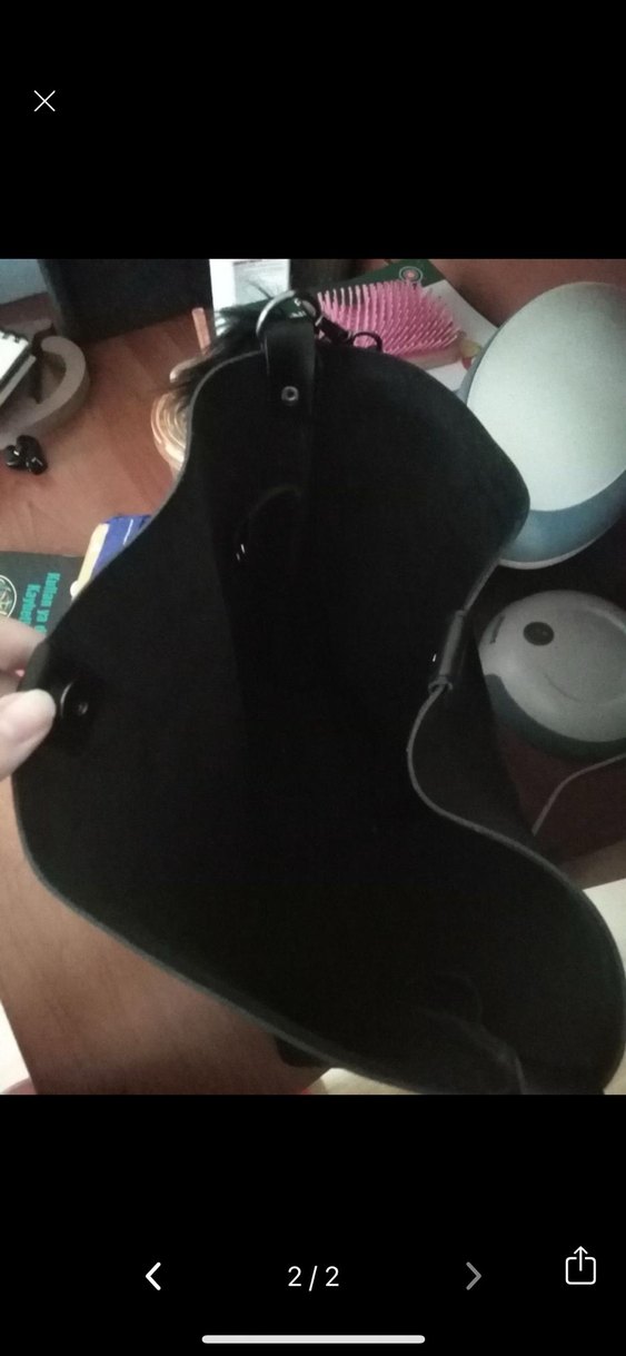 Siyah Deri Kadın Çanta Püsküllü - Görsel 2