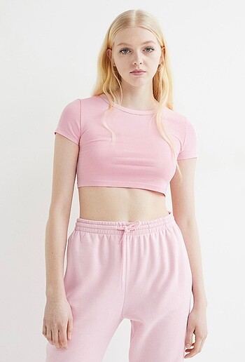 H&m pamuklu üst crop