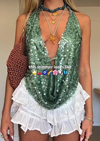 Zara Levla Paris Degaje Yaka Pullu Top
