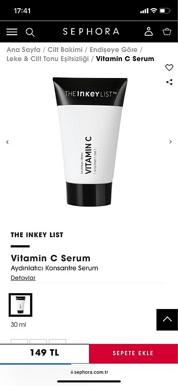 Beden The Inkey List C Vitamini