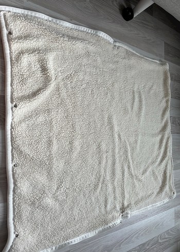 Kapüşonlu Bebek Battaniyesi - Beyaz - Görsel 3