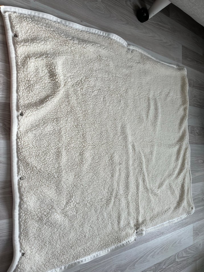 Kapüşonlu Bebek Battaniyesi - Beyaz - Görsel 3