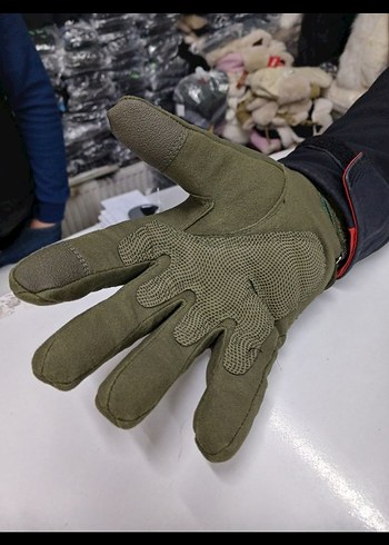 Erkek Kamuflaj Biker Eldiveni - Haki - Görsel 4