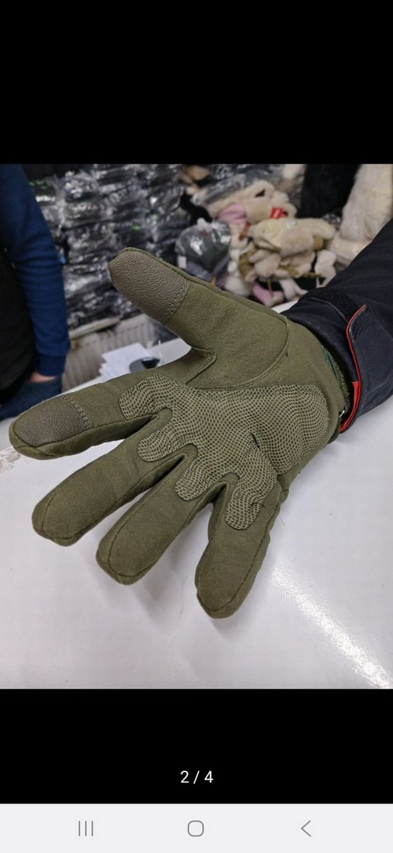 Erkek Kamuflaj Biker Eldiveni - Haki - Görsel 4