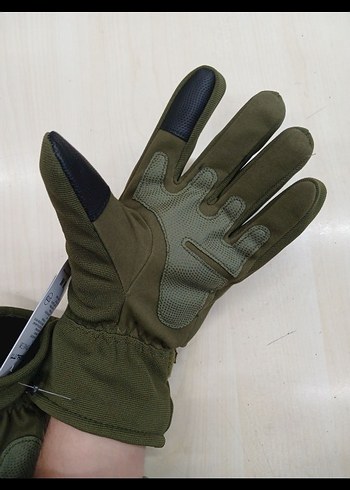 Yeşil Kamuflaj Biker Erkek Eldiveni - Görsel 6