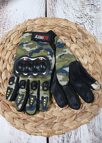 Kamuflaj Desenli Biker Eldiven - Görsel 3