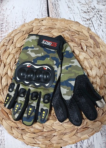 Kamuflaj Desenli Biker Eldiven - Görsel 6