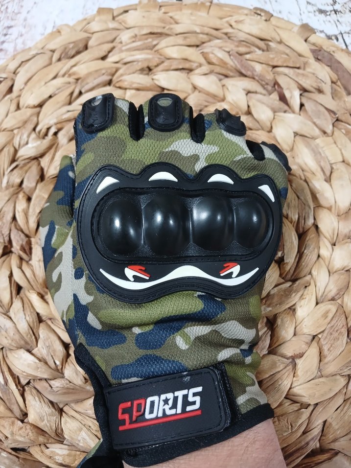 Kamuflaj Desenli Biker Eldiven - Görsel 5