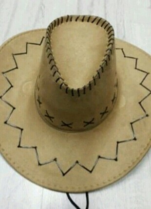 Süet Unisex Kovboy Şapka