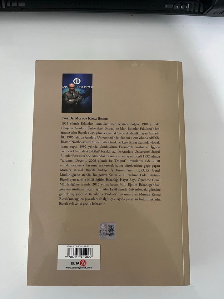 Çalışma Ekonomisi - Prof. Dr. M. Kemal Biçerli - Görsel 2