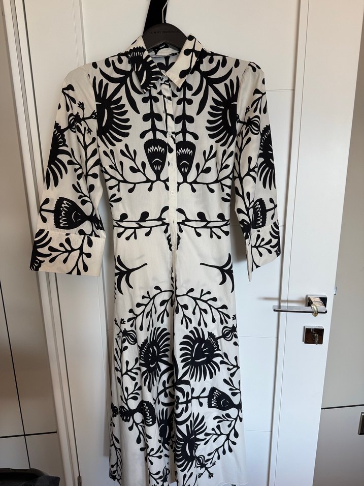 Zara Uzun Kollu Geometrik Desenli Bohem Elbise - Görsel 4