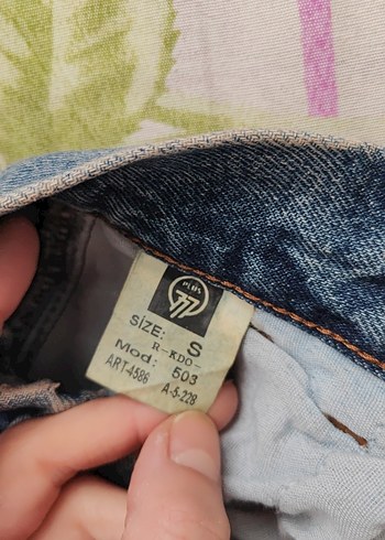 Gevşek Kesim Mavi Midi Kot Etek - Görsel 4