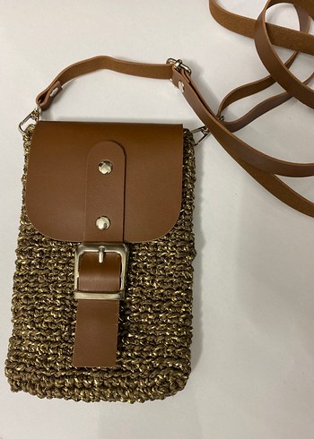 Kahverengi Deri Tokalı Kadın Çapraz Çanta - Görsel 4