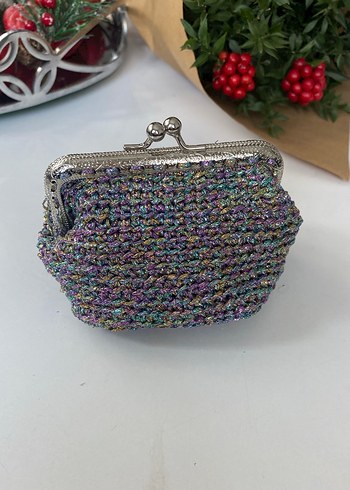 Renkli Örgü Kadın Cüzdan - Görsel 3