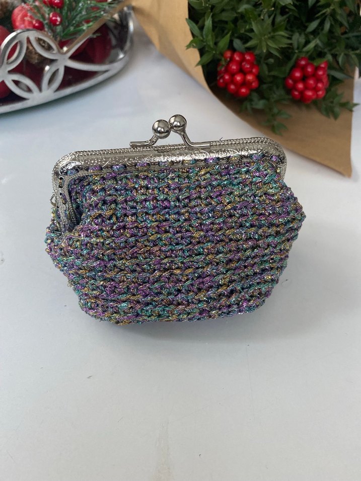 Renkli Örgü Kadın Cüzdan - Görsel 3