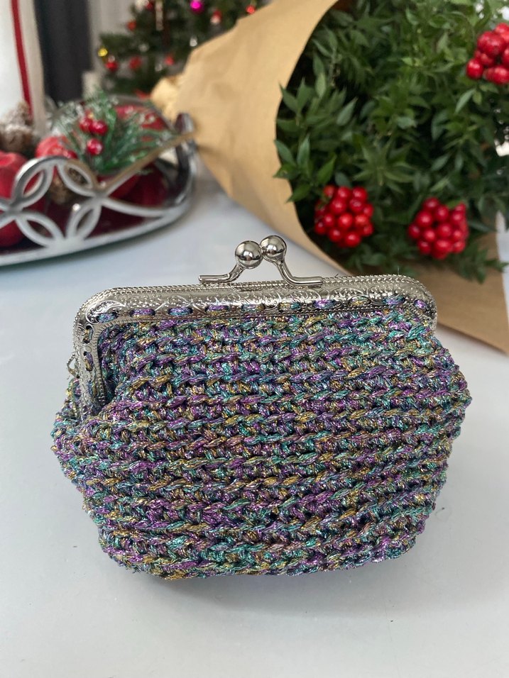 Renkli Örgü Kadın Cüzdan - Görsel 2