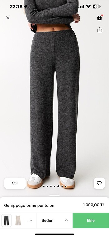 m Beden Pull Bear Örme Pantolon