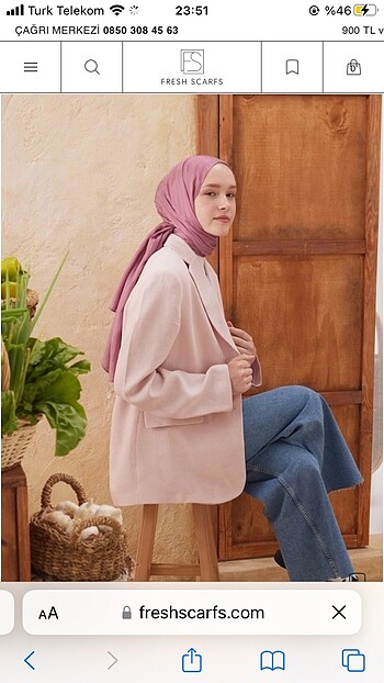 FRESH SCARFS Wave Jakarlı Şal Gülkurusu