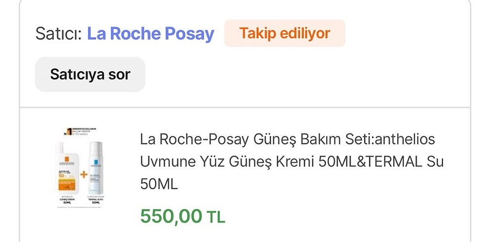  Beden Renk La roche posay güneş kremi