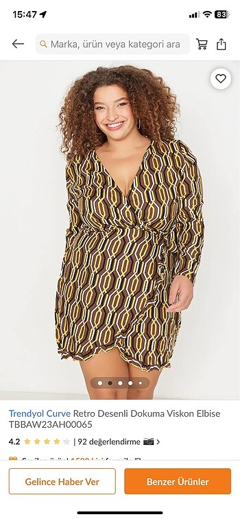 Trendyol & Milla Elbise retro desen