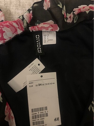 H&M hm desenli elbise