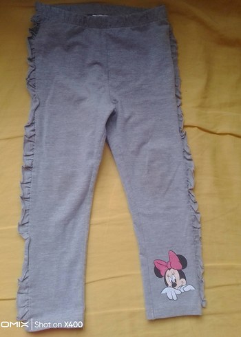 Gri Minnie Baskılı Kız Çocuk Tayt - Görsel 3