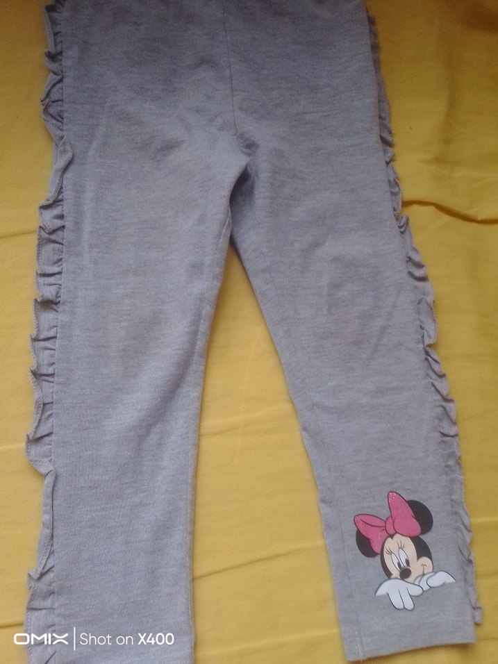 Gri Minnie Baskılı Kız Çocuk Tayt - Görsel 2