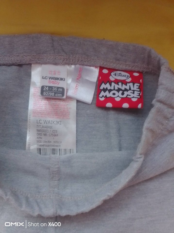 Gri Minnie Baskılı Kız Çocuk Tayt - Görsel 4