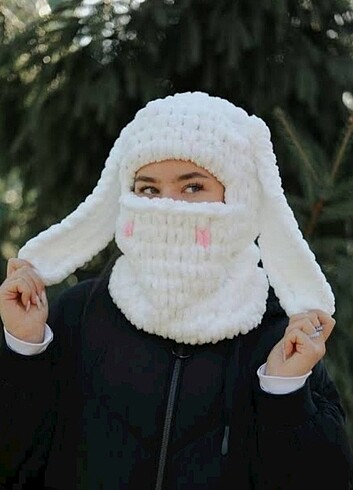 Puffy Balaclava Şapka 