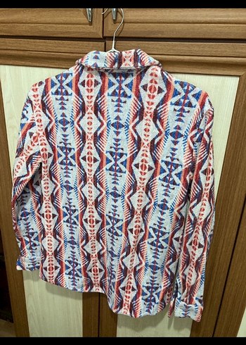 Renkli Bohem Uzun Kollu Gömlek - Görsel 3