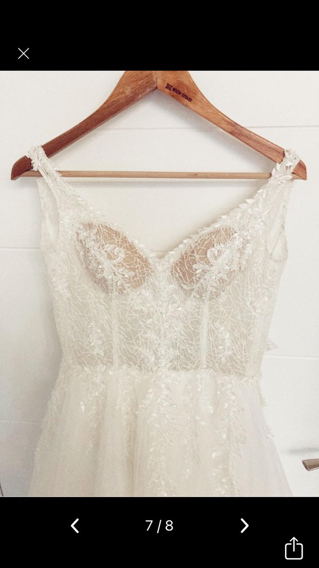 Modern Klasik A Kesim Beyaz Gelinlik - Görsel 4